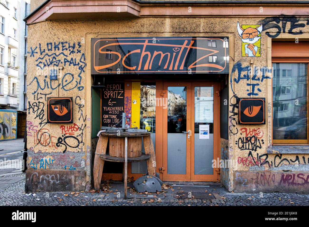 Schmittz Sports Bar extérieur. Torrstr.90. Mitte, Berlin Banque D'Images