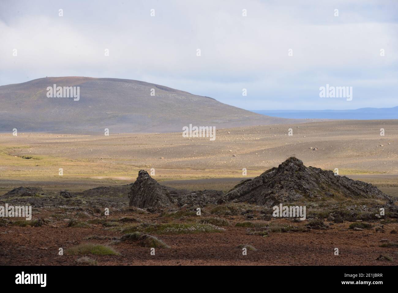 Zone géothermique d'Hveravellir près de la route F35 en Islande Banque D'Images