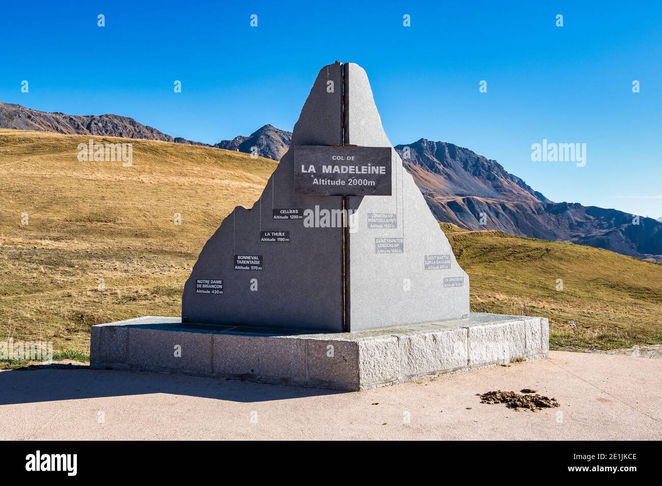 Col de la Madeleine à 2000 m d'altitude dans les alpes du Rhône, France Banque D'Images