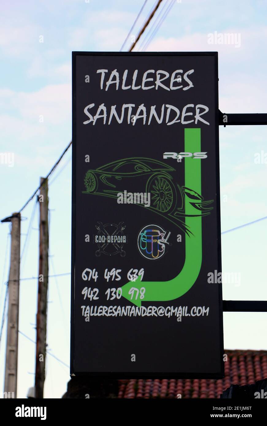 Talleres Santander entreprise de réparation automobile à Santander Cantabria Espagne Banque D'Images