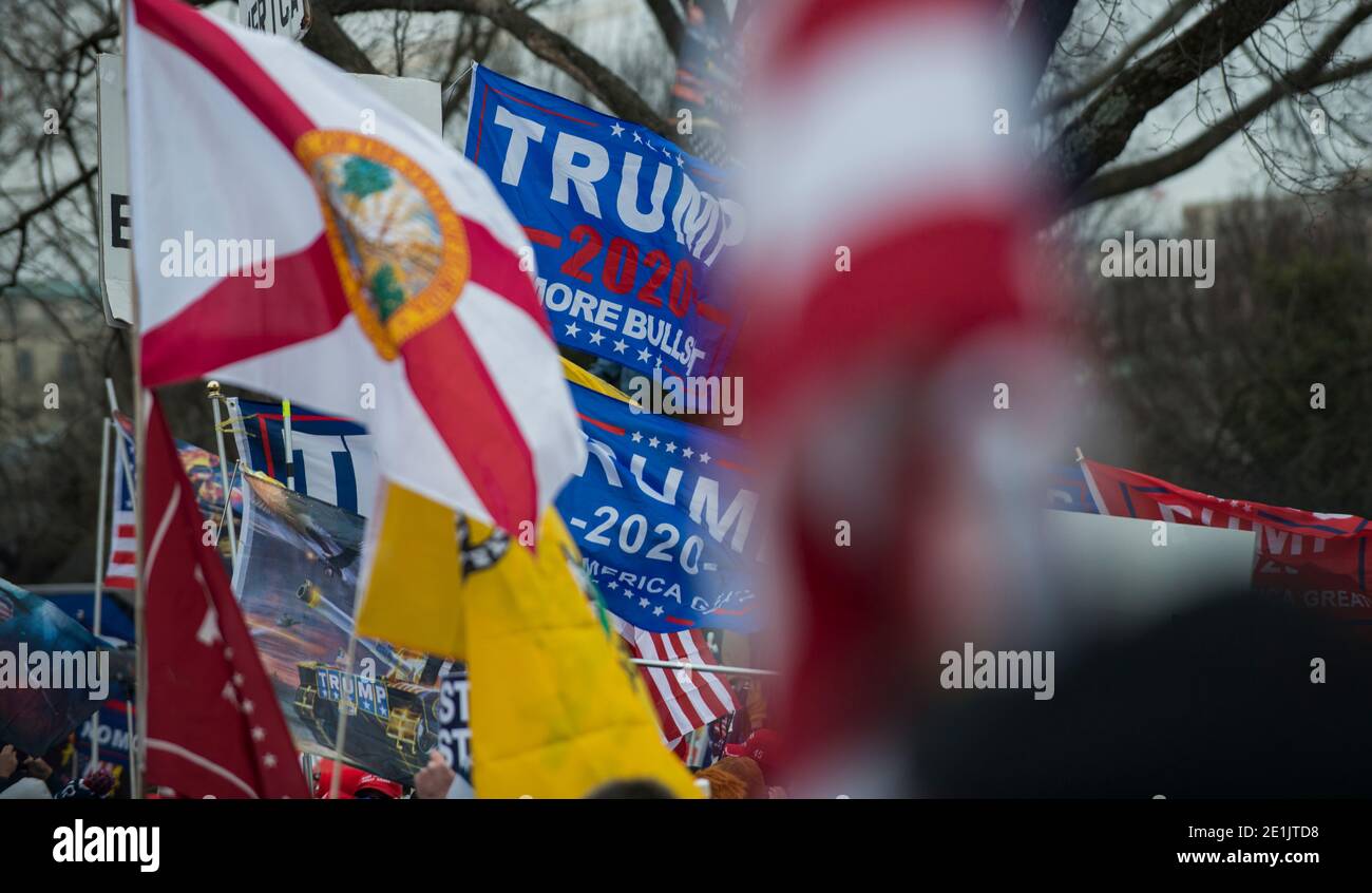 Save America Rally, quelques instants avant le début de la manifestation au Capitole. Washington DC États-Unis Banque D'Images
