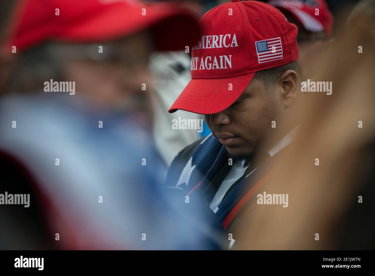 Save America Rally, quelques instants avant le début de la manifestation au Capitole. Washington DC États-Unis Banque D'Images