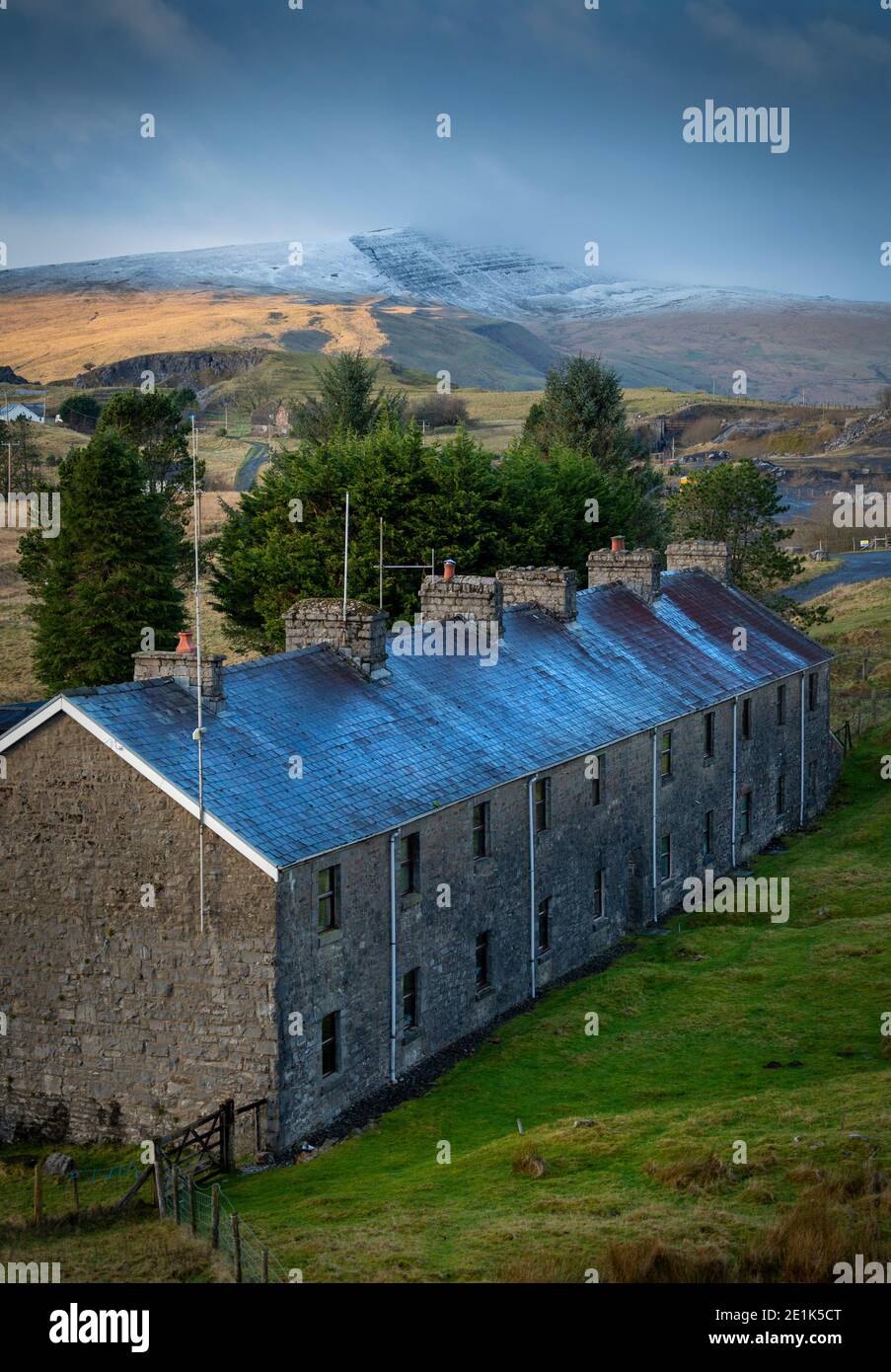 Powell Street et Fan Hir Mountain Banque D'Images