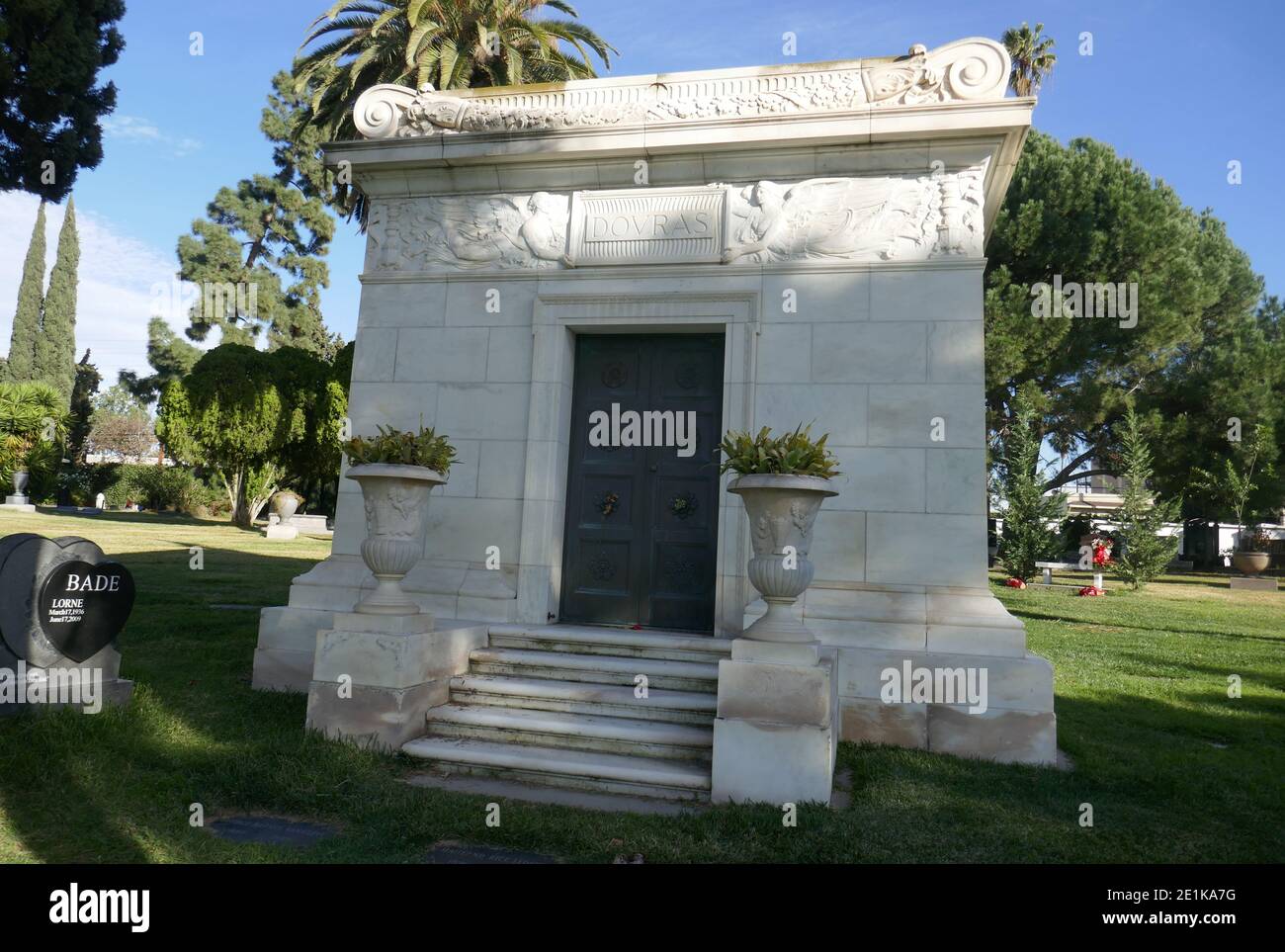 Los Angeles, Californie, États-Unis 30 décembre 2020 UNE vue générale de l'atmosphère de l'actrice Marion Davies tombe dans le mausolée de la famille Dovras dans le jardin des légendes au cimetière Hollywood Forever le 30 décembre 2020 à Los Angeles, Californie, États-Unis. Photo par Barry King/Alay stock photo Banque D'Images