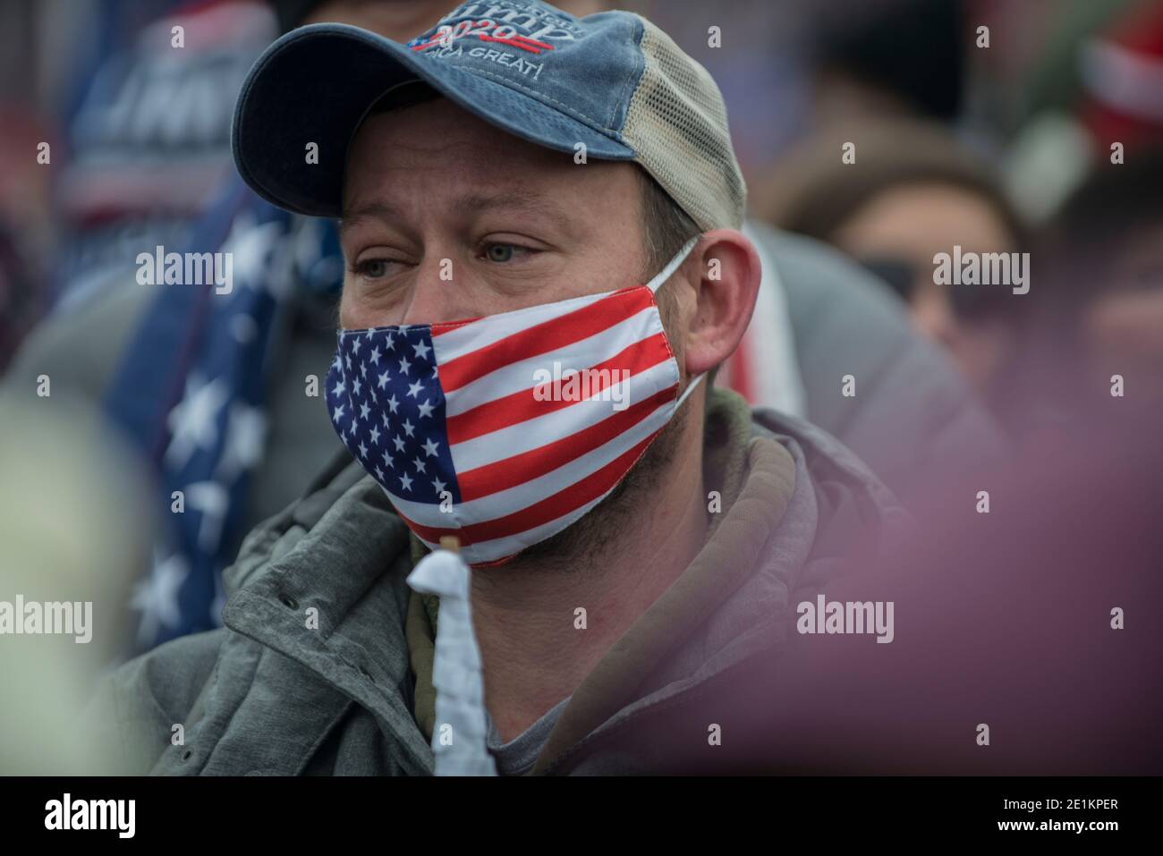 Save America Rally, quelques instants avant le début de la manifestation au Capitole. Washington DC États-Unis Banque D'Images