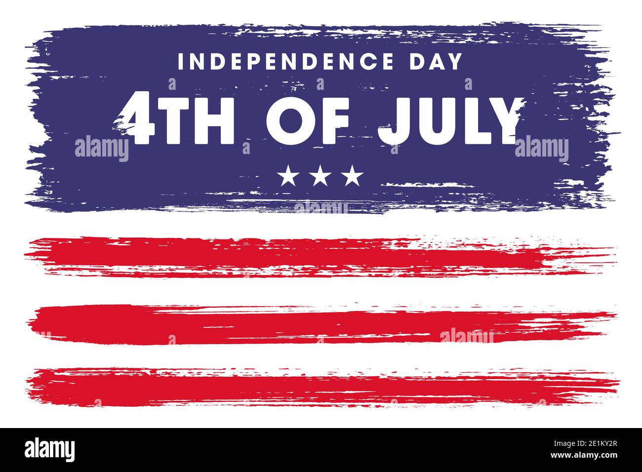 Joyeux 4 juillet, jour de l'indépendance des États-Unis. Arrière-plan bleu et rouge avec les étoiles et les bandes du drapeau américain. Carte, poster, haute résolution Banque D'Images