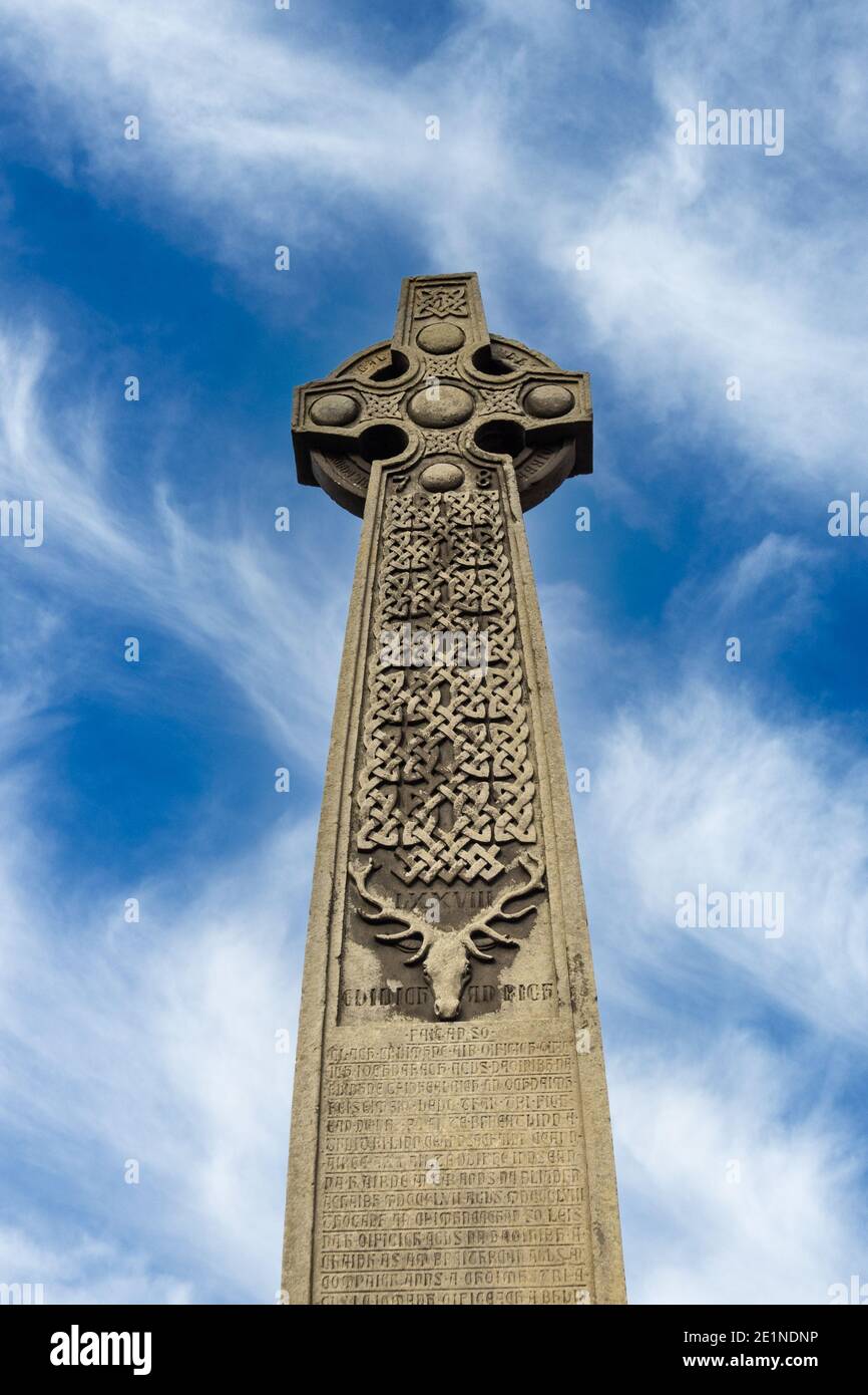 Celtic India Cross près du château à Édimbourg, en Écosse. ROYAUME-UNI Banque D'Images