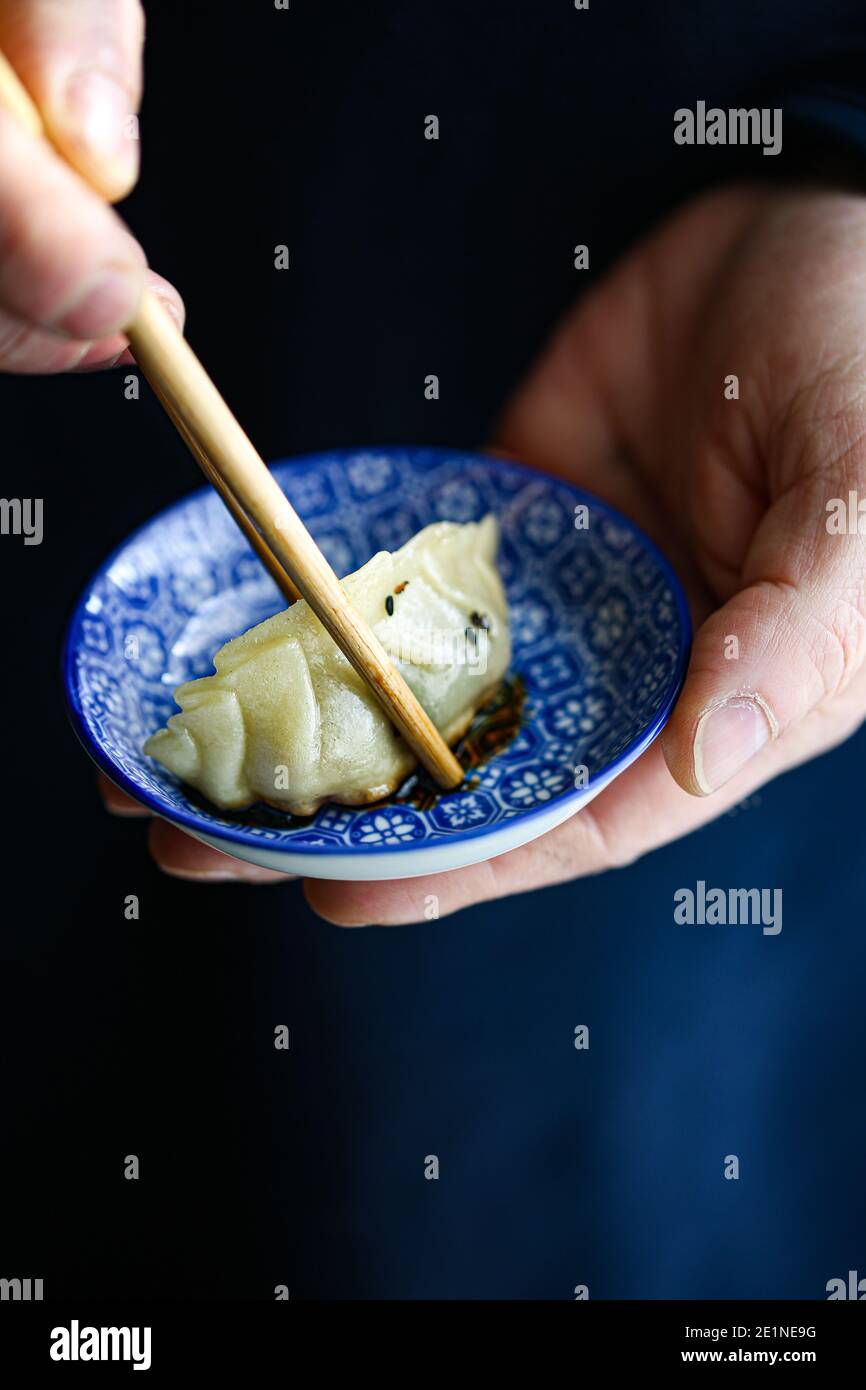 Boulettes de gyoza Banque D'Images