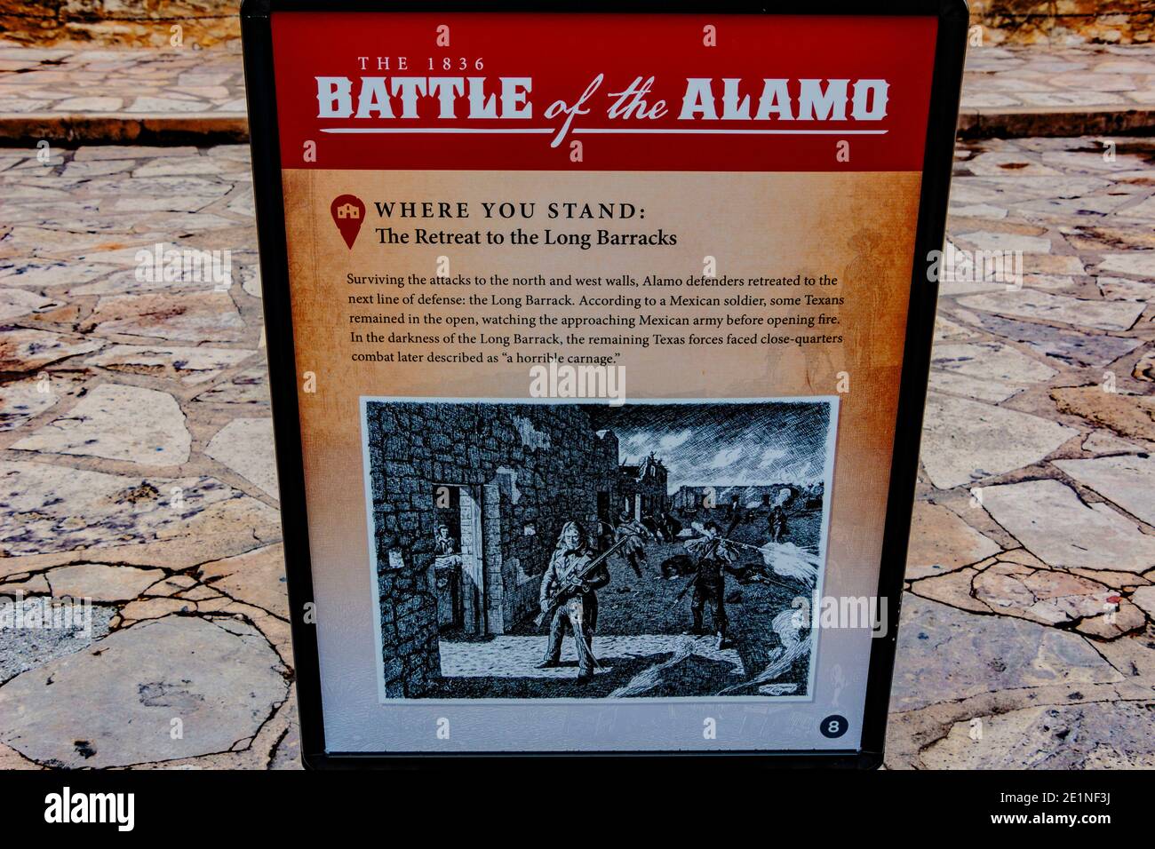 San Antonio Alamo et promenade sur la rivière Banque D'Images