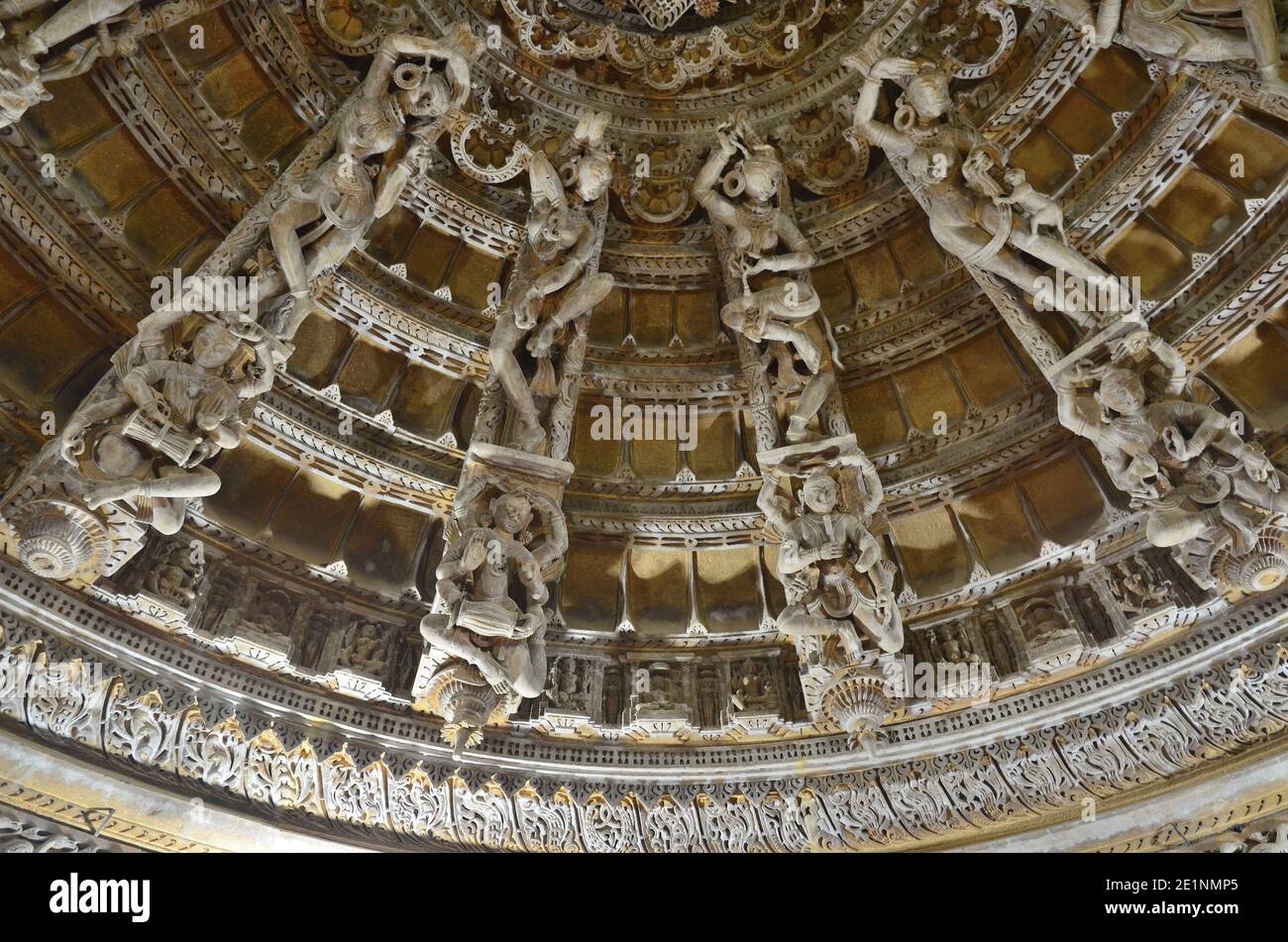 Temple de Jain à Jaisalmer : maçonnerie écrasante Banque D'Images