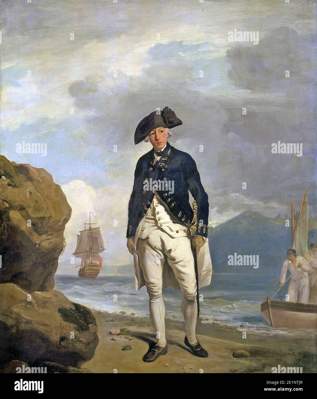 ARTHUR PHILLIP (1738-1814) Officier de la Marine royale anglaise et premier gouverneur de la Nouvelle-Galles du Sud dans un tableau de Francis Wheatley en 1786. Banque D'Images