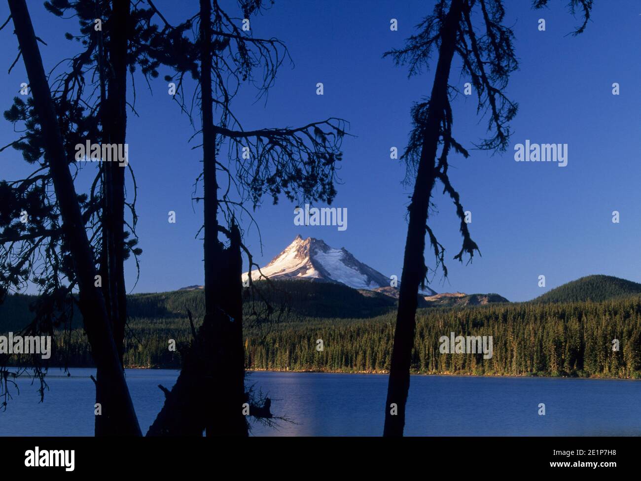 Mt Jefferson Olallie & Lake, Lac Olallie Scenic Area, Mt Hood National Forest, Virginia Banque D'Images