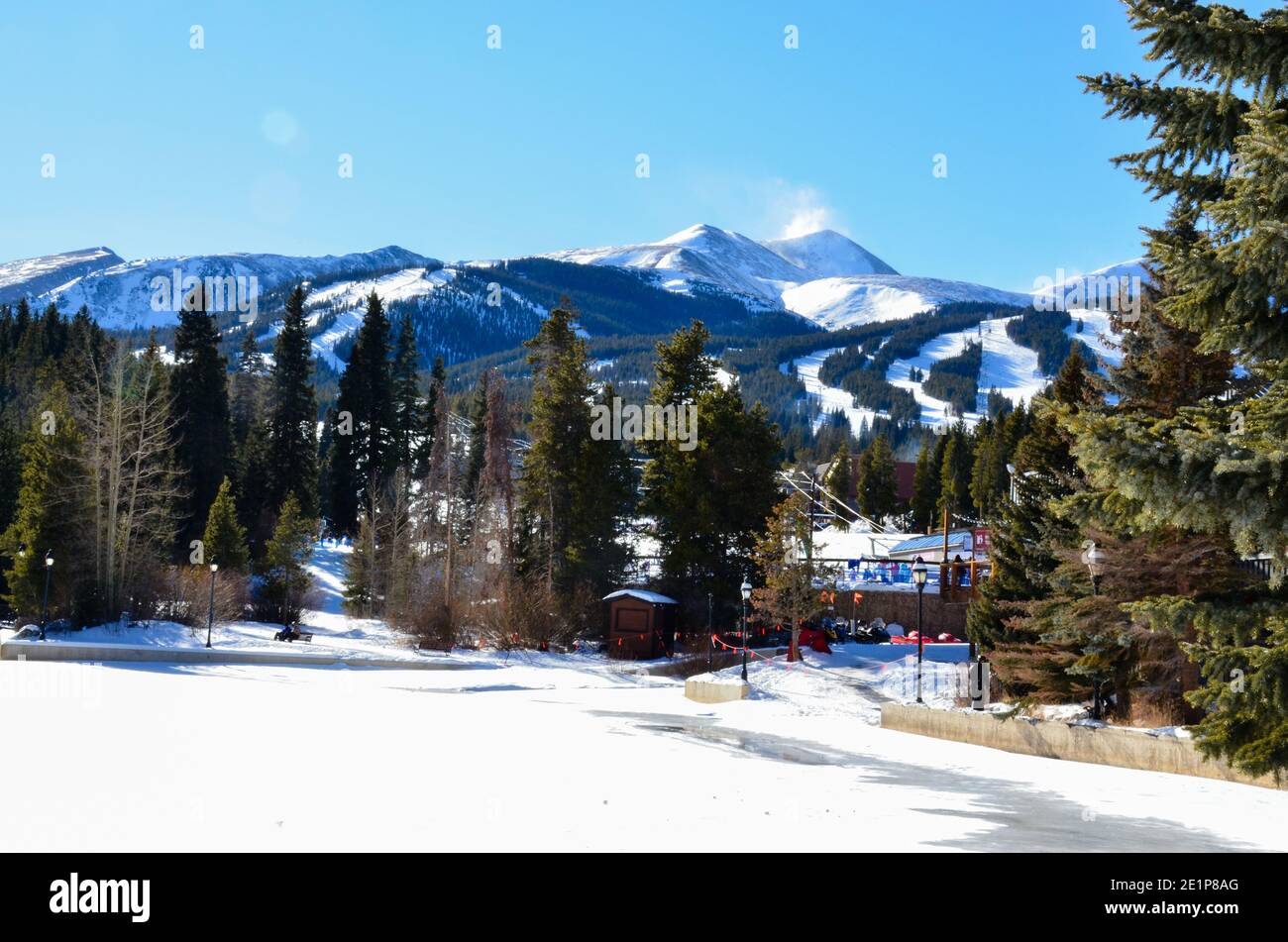 Station de ski de Breckenridge, Breckenridge, Colorado, États-Unis. Décembre 2020. Banque D'Images