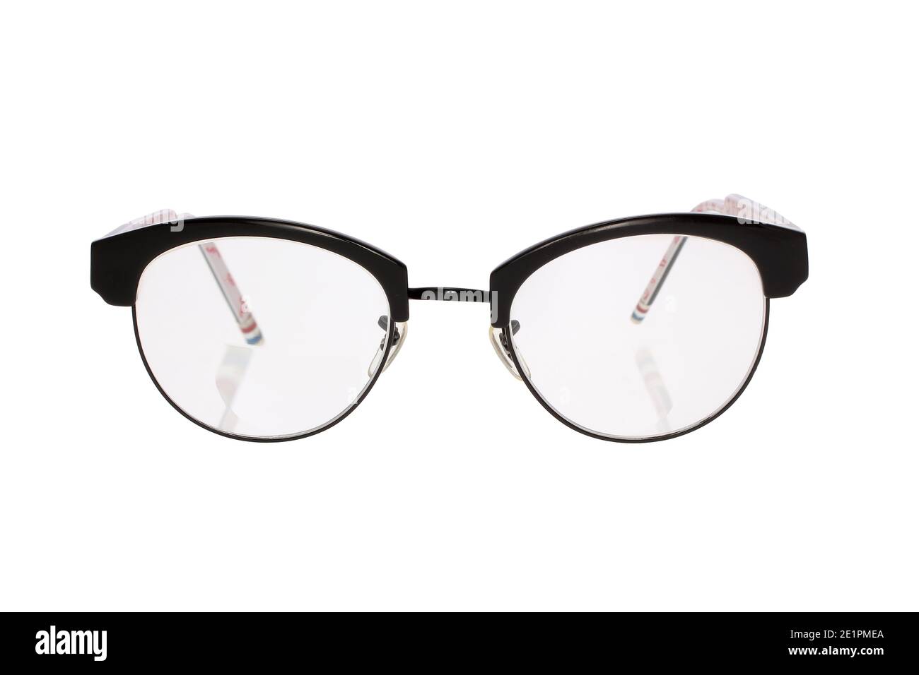 Lunettes sur fond blanc Banque D'Images