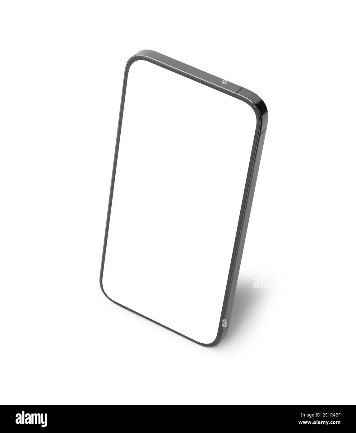 Maquette de smartphone mobile noir avec écran vide isolé sur fond blanc avec masque, peut utiliser la maquette pour votre application ou votre site web desi Banque D'Images Maquette de smartphone mobile noir avec écran vide isolé sur fond blanc avec masque, peut utiliser la maquette pour votre application ou votre site web desi Banque D'Images