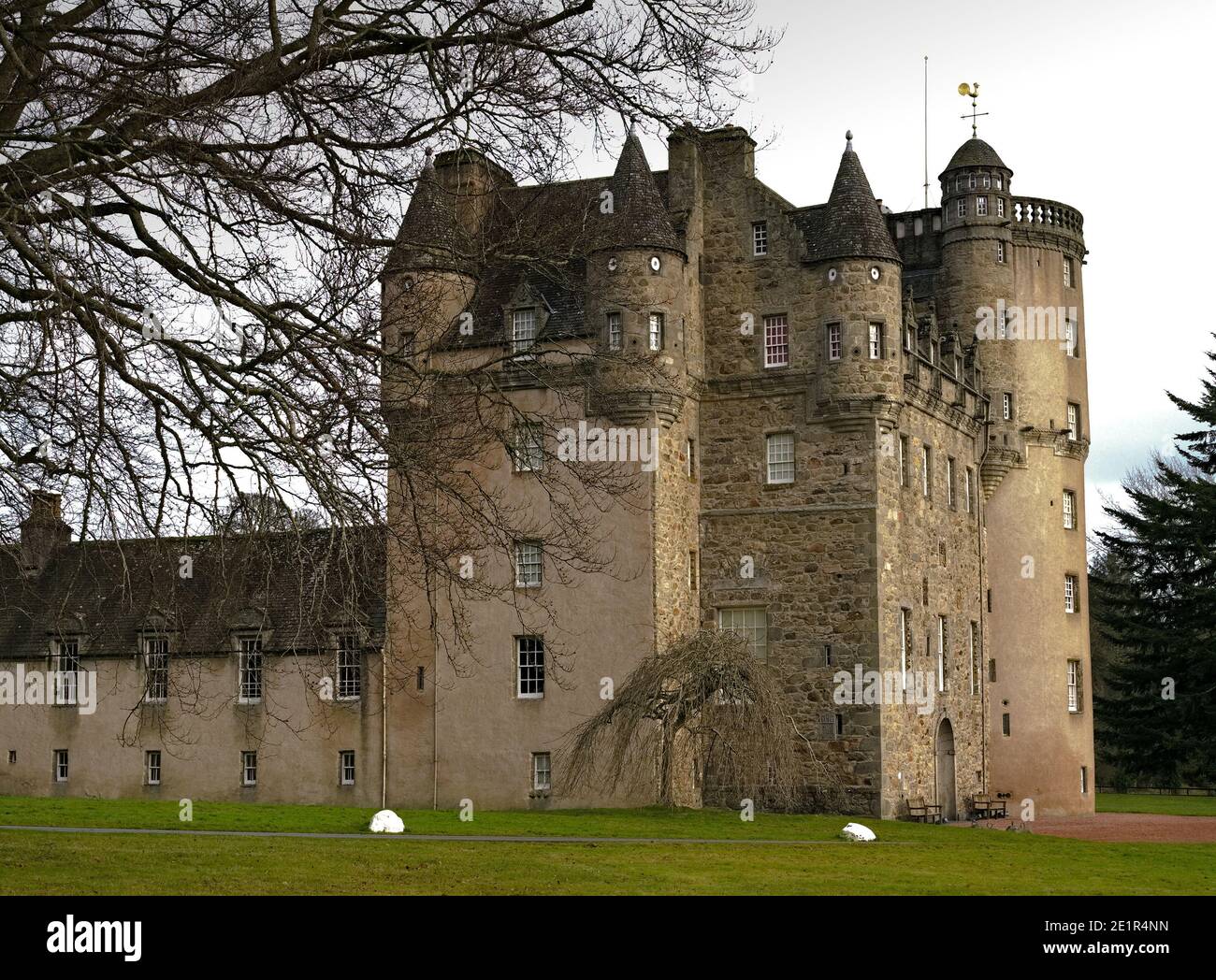 Castle Fraser Aberdeenshire Scotland West Side Banque D'Images