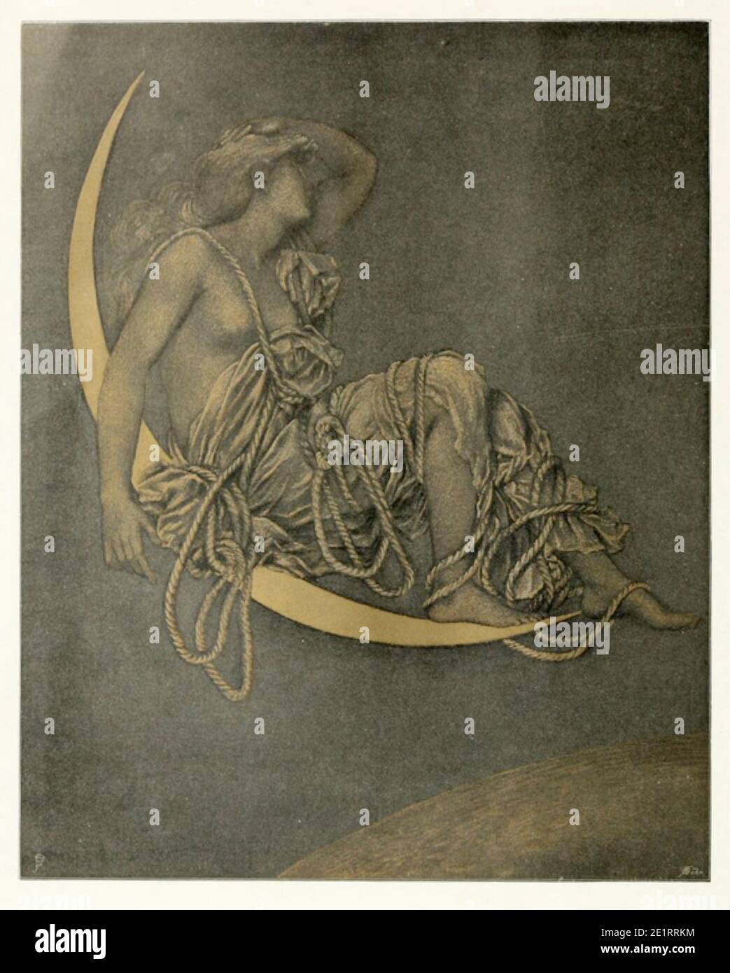 L'œuvre d'Evelyn de Morgan intitulée Luna de 1900. Banque D'Images