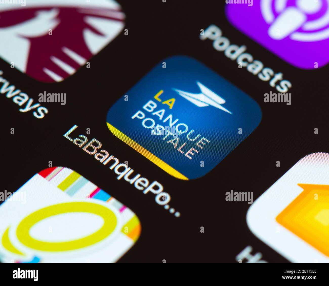 L'icône de l'application la Banque postale sur l'écran Apple iPhone. Il  s'agit d'une application utilisée pour les opérations bancaires en ligne  Photo Stock - Alamy