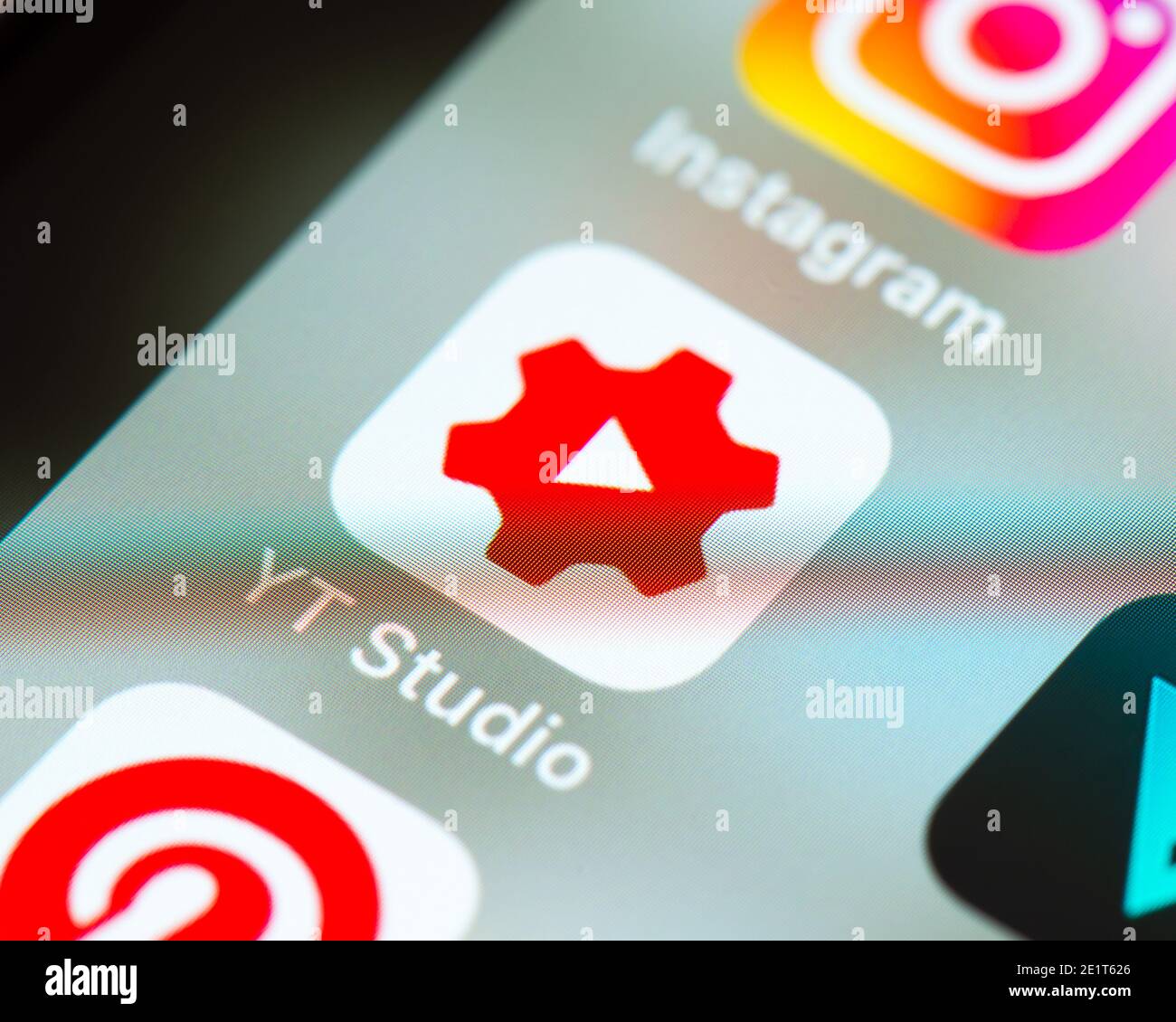 Icône de l'application YouTube Studio sur l'écran de l'iPhone d'Apple Banque D'Images