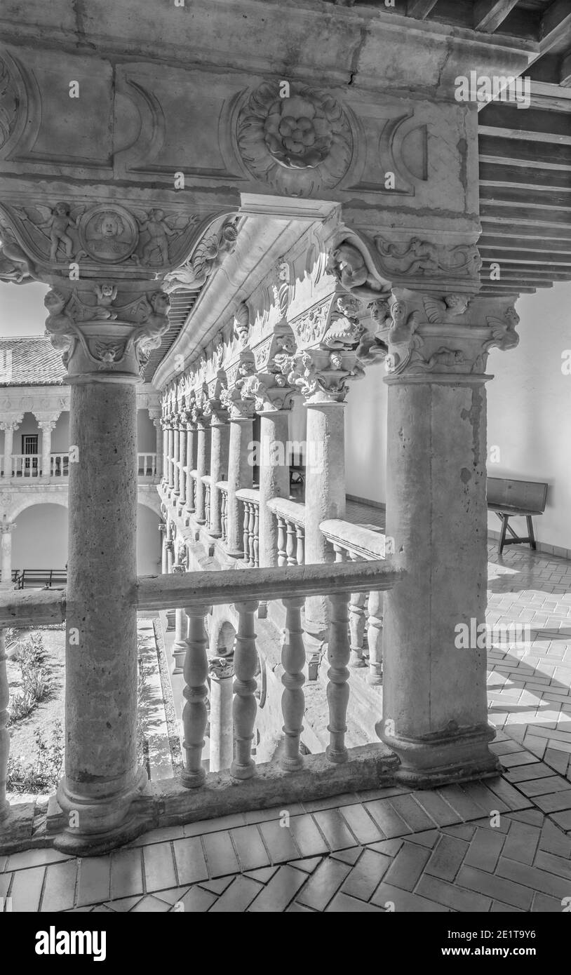 SALAMANQUE, ESPAGNE, 18 AVRIL 2016 : l'atrium du Convento de las Duenas. Banque D'Images