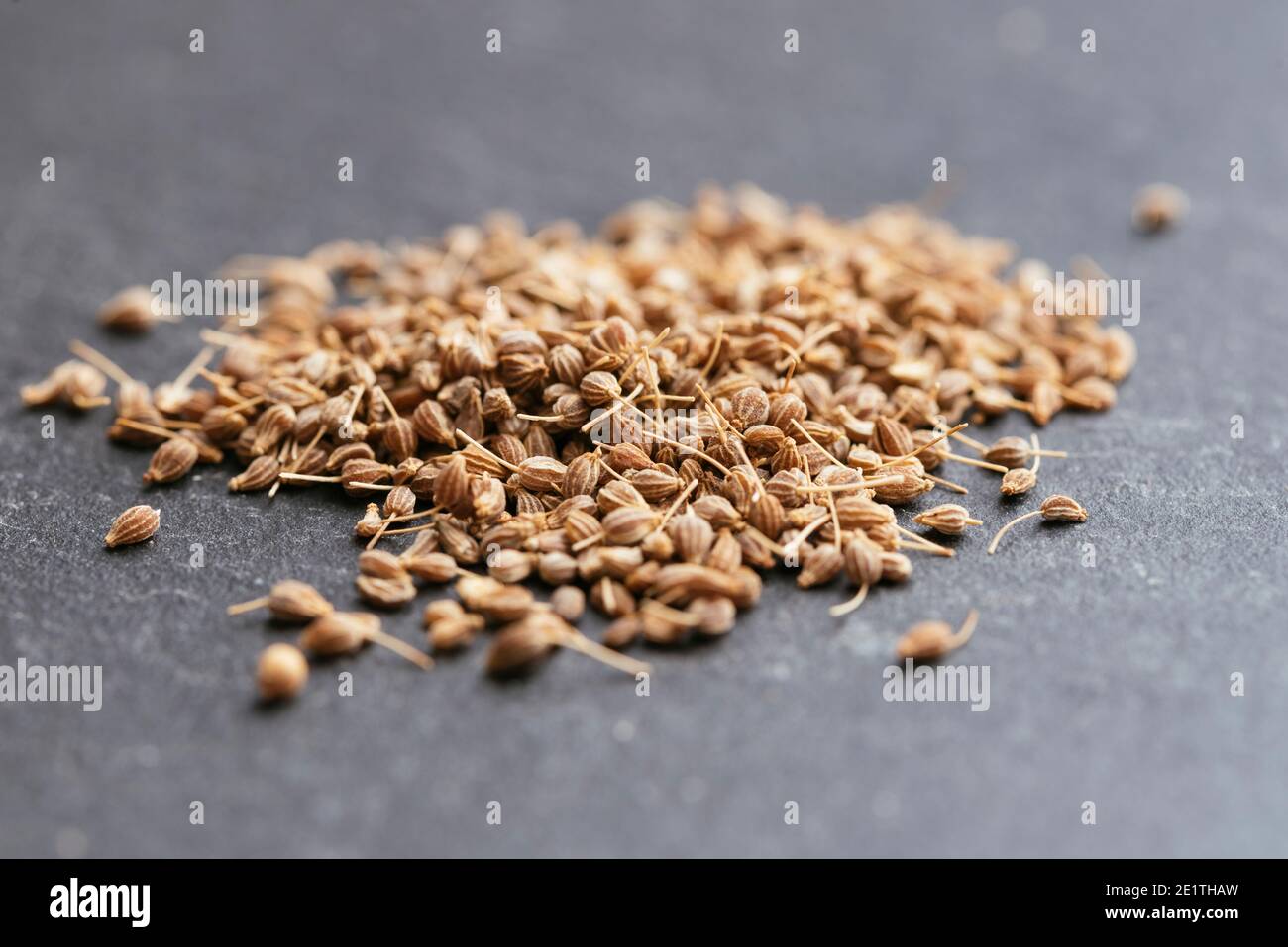 Gros plan des graines d'anis (Pimpinella anisum) Banque D'Images
