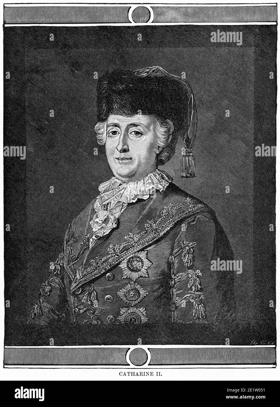 Catharine (Catherine) II, Ridpath's History of the World, Volume III, par John Clark Ridpath, LL. D., Merrill & Baker Publishers, New York, 1897 Banque D'Images