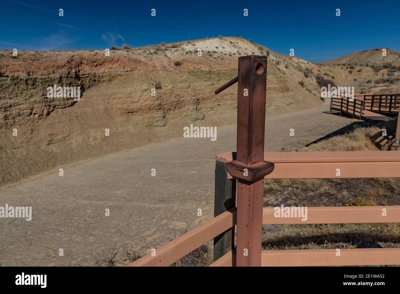 Red Gulch Dinosaur Tracksite sur le terrain BLM près de Graybull et Shell, Wyoming, États-Unis Banque D'Images
