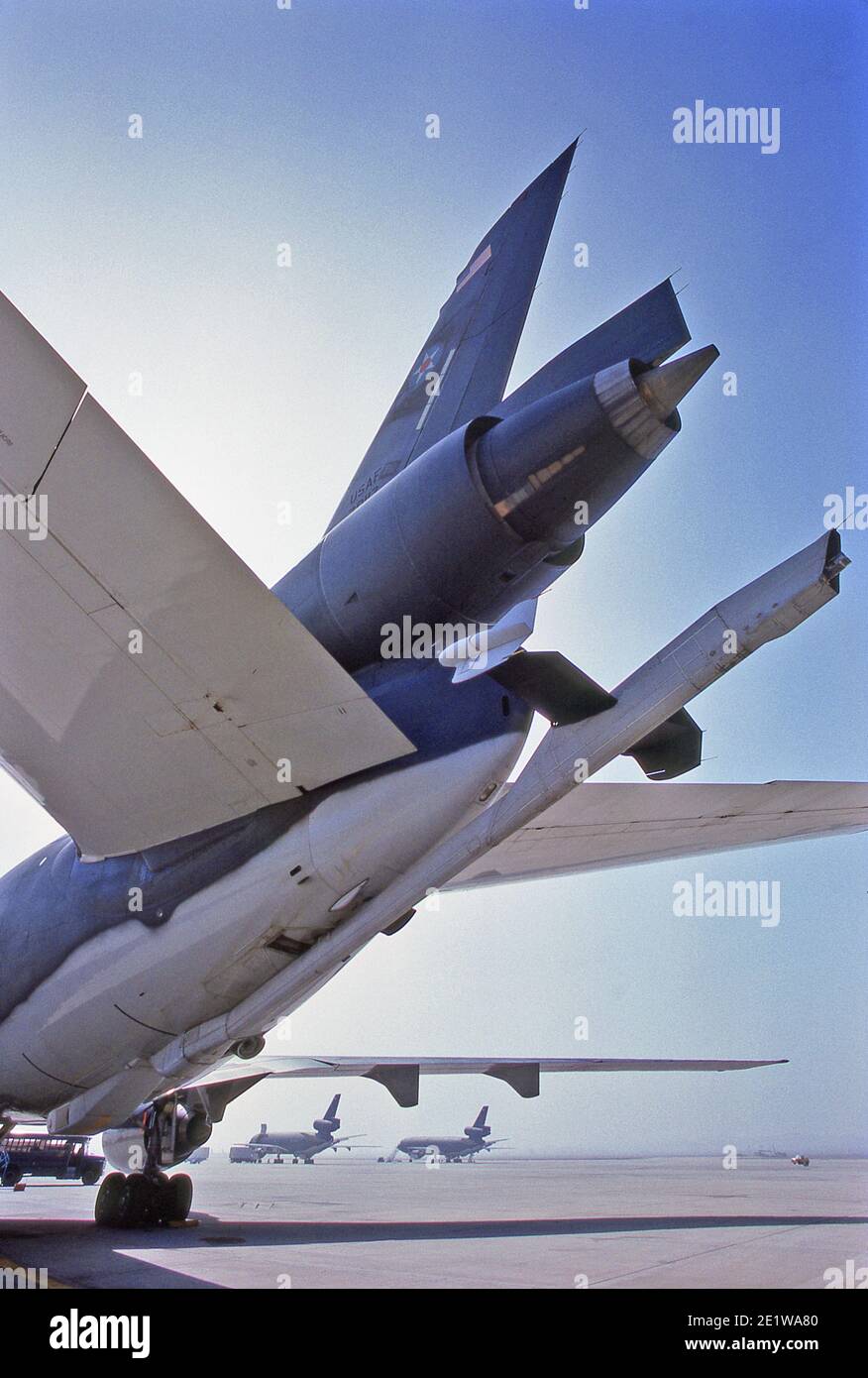 McDonnell Douglas KC-10 rampe de ravitaillement aérien en queue de citerne. Banque D'Images