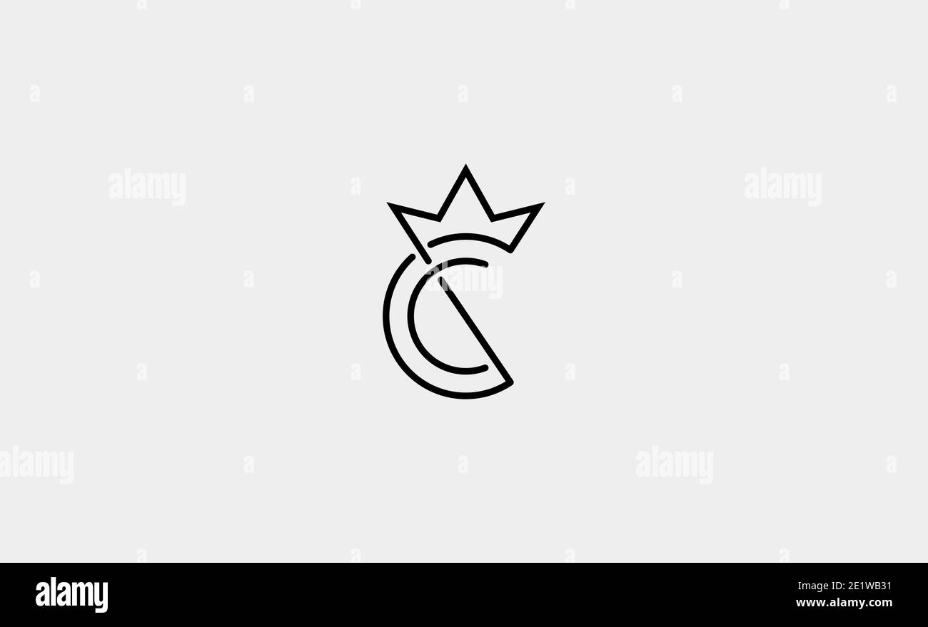 C Illustration du logo King Royal Design Vector Banque D'Images