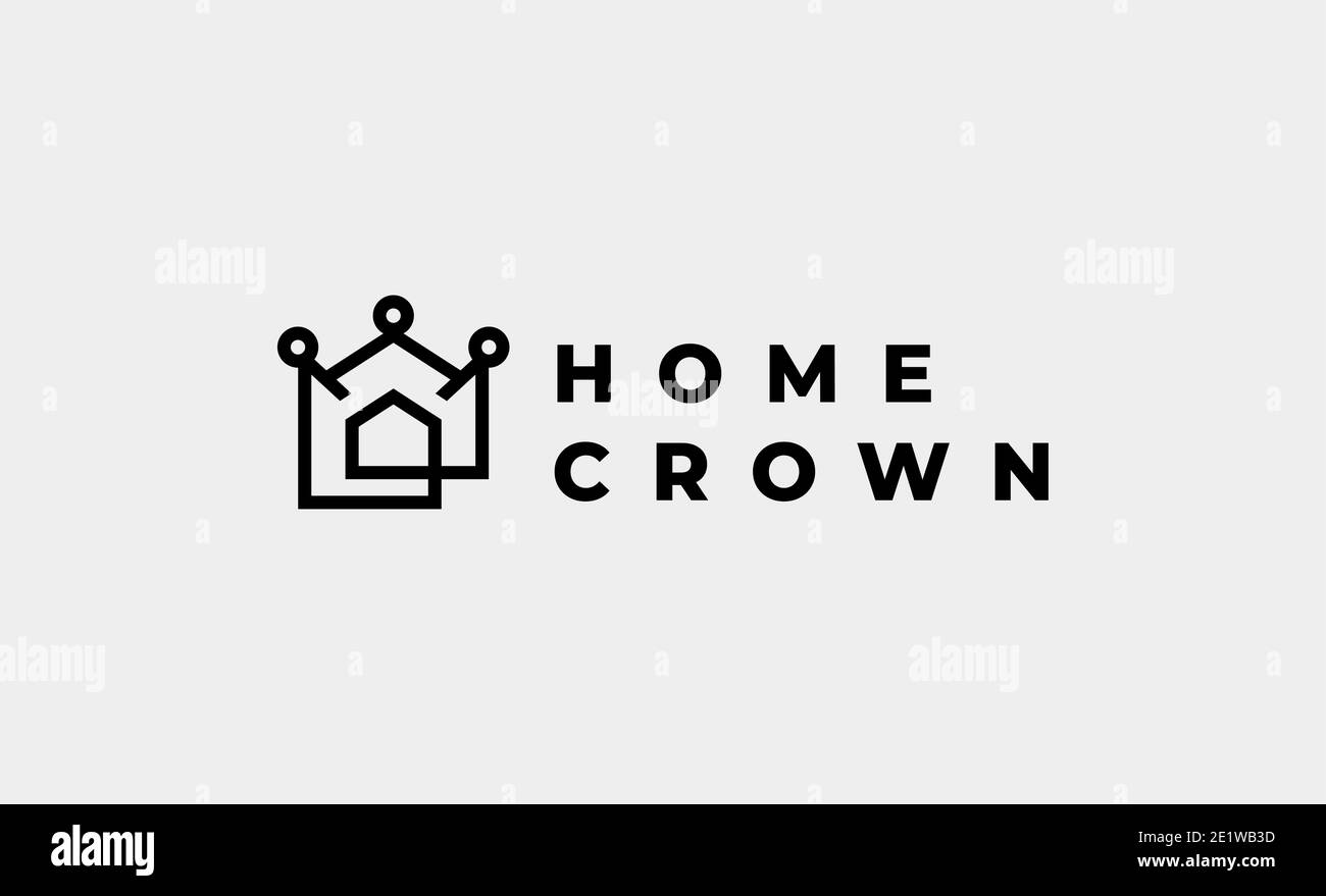 Home King Royal logo Design illustration vectorielle Banque D'Images