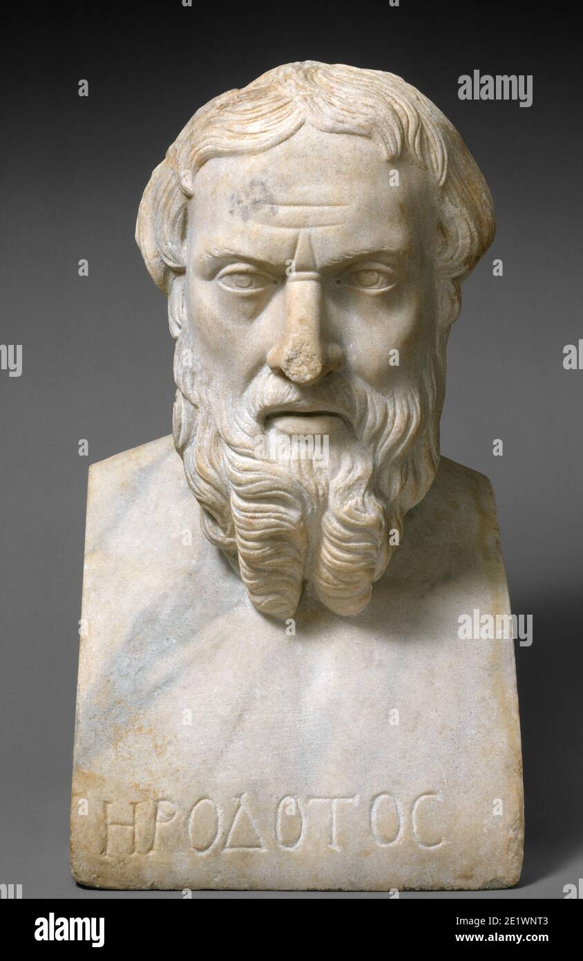 6708. Buste d'Herodotus, Banque D'Images