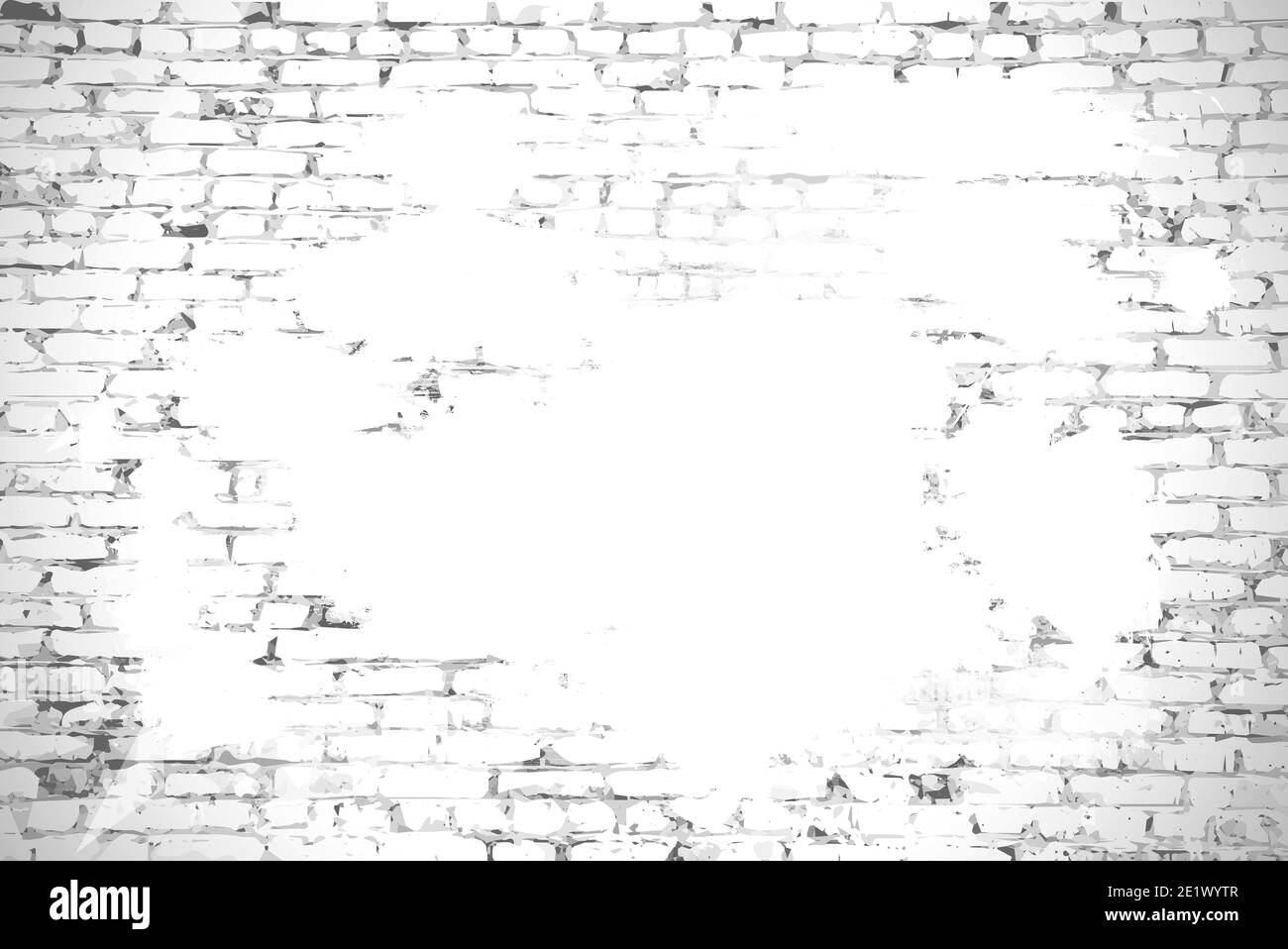 Mur de briques avec un arrière-plan blanchi à la chaux et de l'espace pour votre message. Banque D'Images