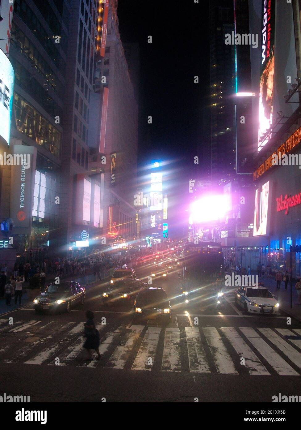Scène de rue nocturne de New York Banque D'Images