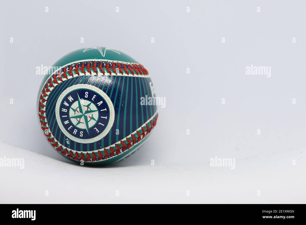 Ballon souvenir de l'équipe de baseball des Seattle Mariners. Acheté à la boutique du club en 1997. Banque D'Images