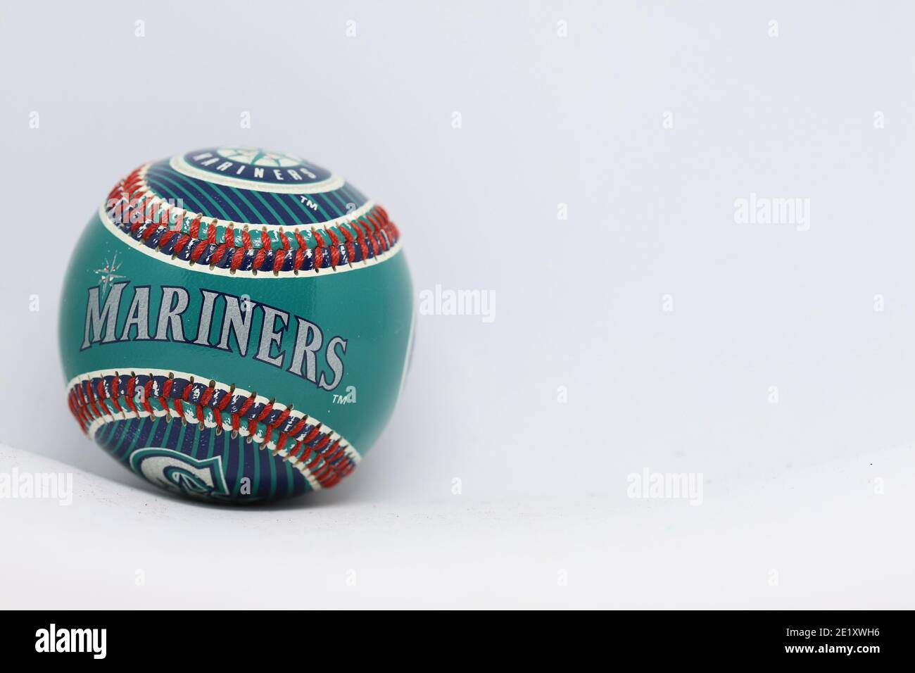 Ballon souvenir de l'équipe de baseball des Seattle Mariners. Acheté à la boutique du club en 1997. Banque D'Images