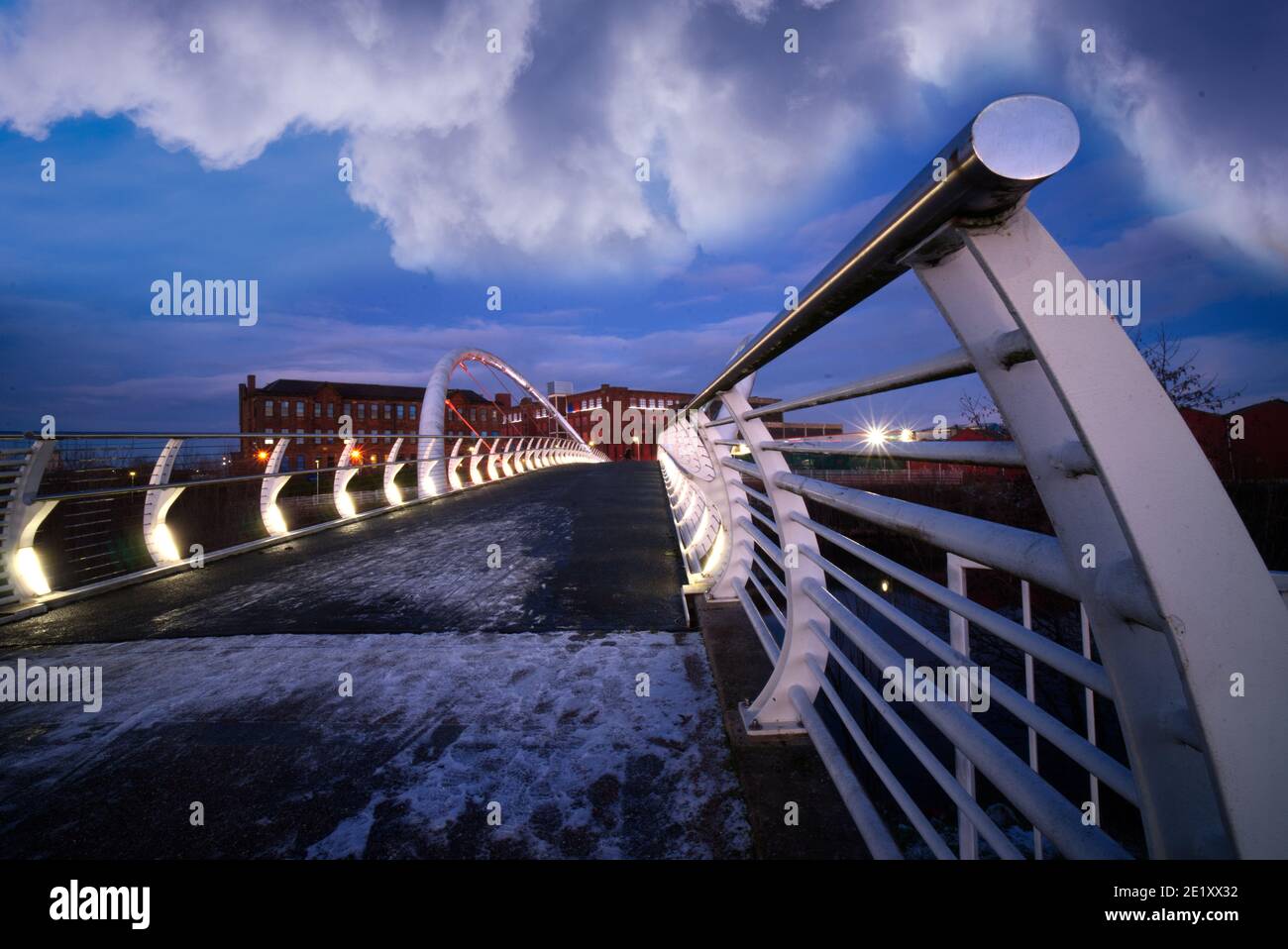 Le Clyde SmartBridge à Glasgow, le Dalmarnock Smart Bridge. Banque D'Images