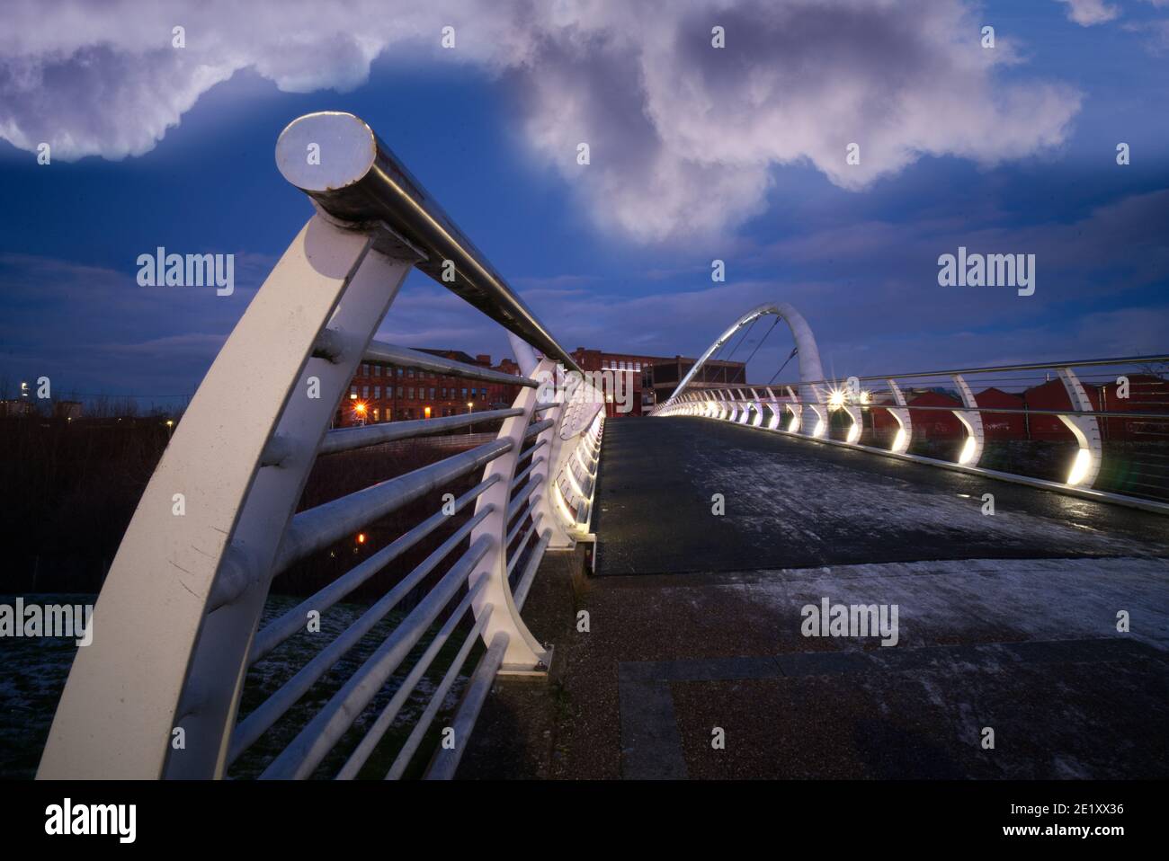 Le Clyde SmartBridge à Glasgow, le Dalmarnock Smart Bridge. Banque D'Images