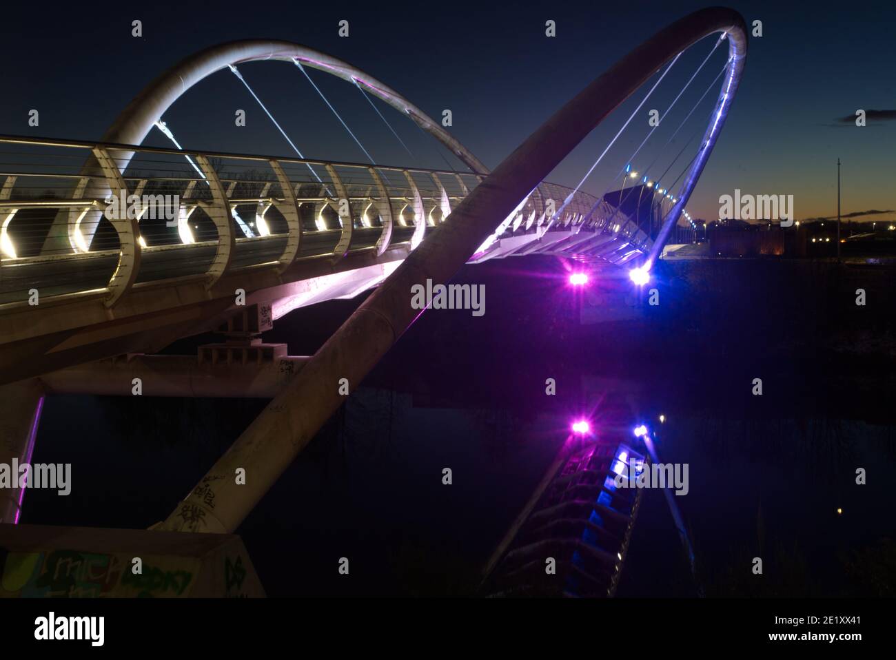 Le Clyde SmartBridge à Glasgow, le Dalmarnock Smart Bridge. Banque D'Images