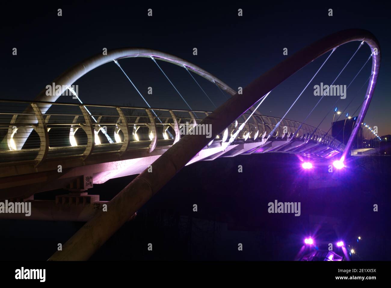 Le Clyde SmartBridge à Glasgow, le Dalmarnock Smart Bridge. Banque D'Images