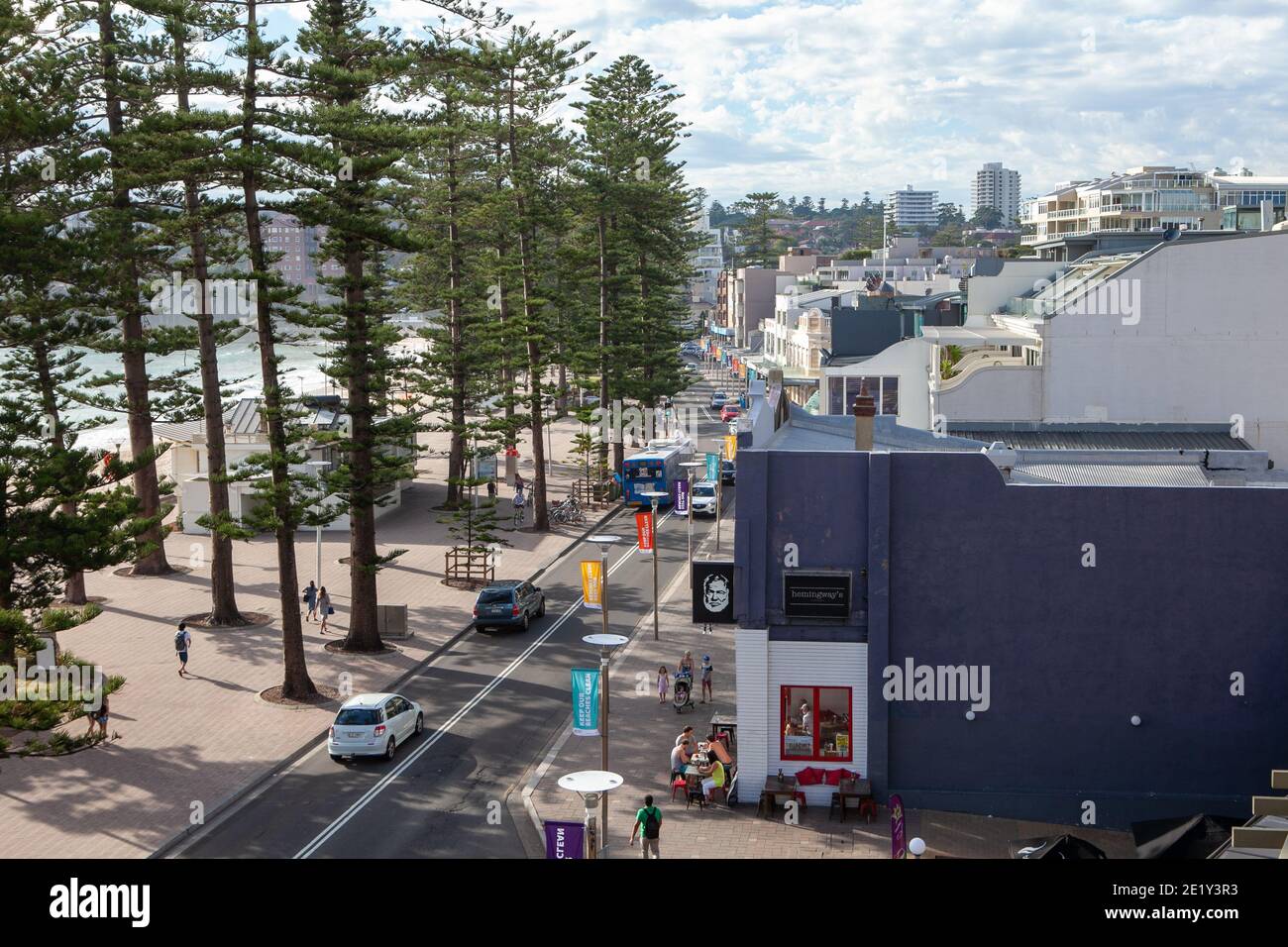 Vue sur la plage de Manly à Sydney, en Australie Banque D'Images
