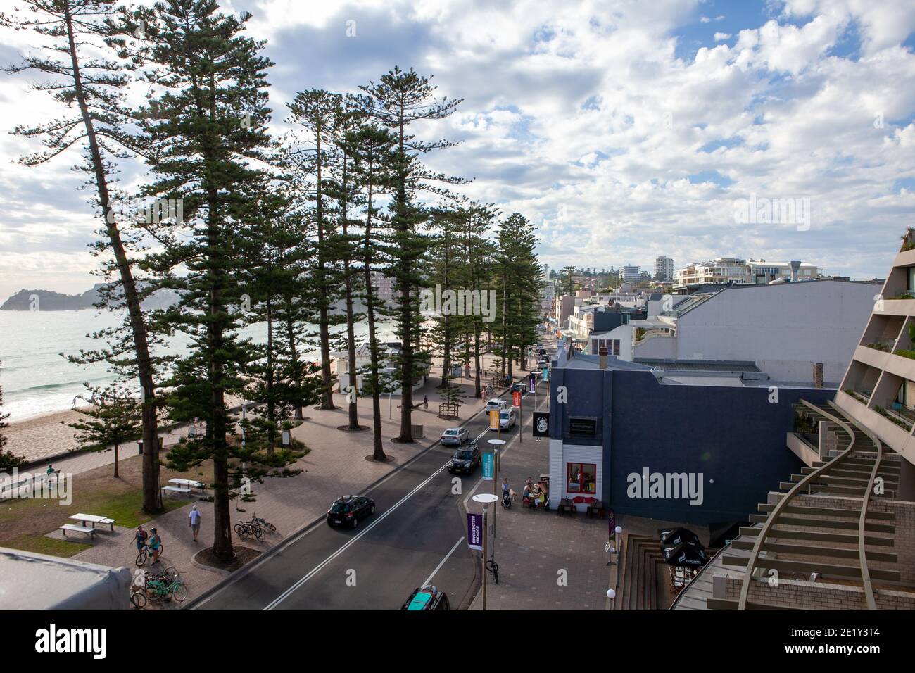 Vue sur la plage de Manly à Sydney, en Australie Banque D'Images