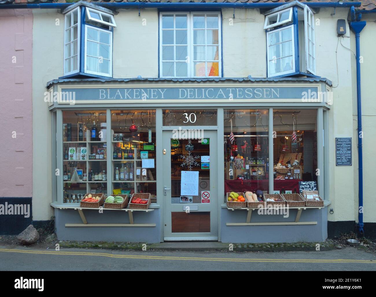 Magasin de charcuterie Blakney Norfolk. Banque D'Images