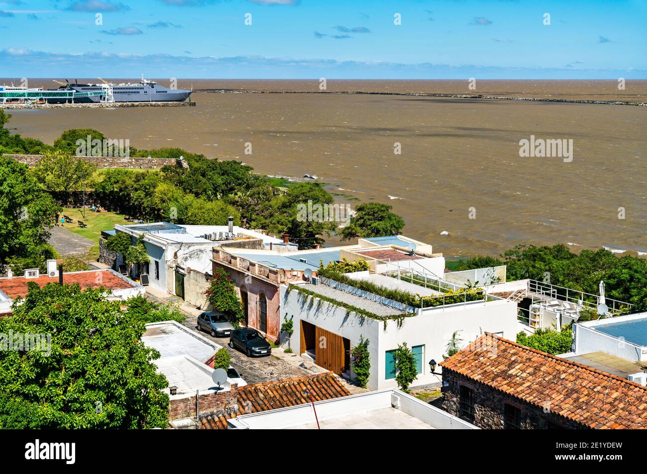 Maisons traditionnelles à Colonia del Sacramento, Uruguay Banque D'Images