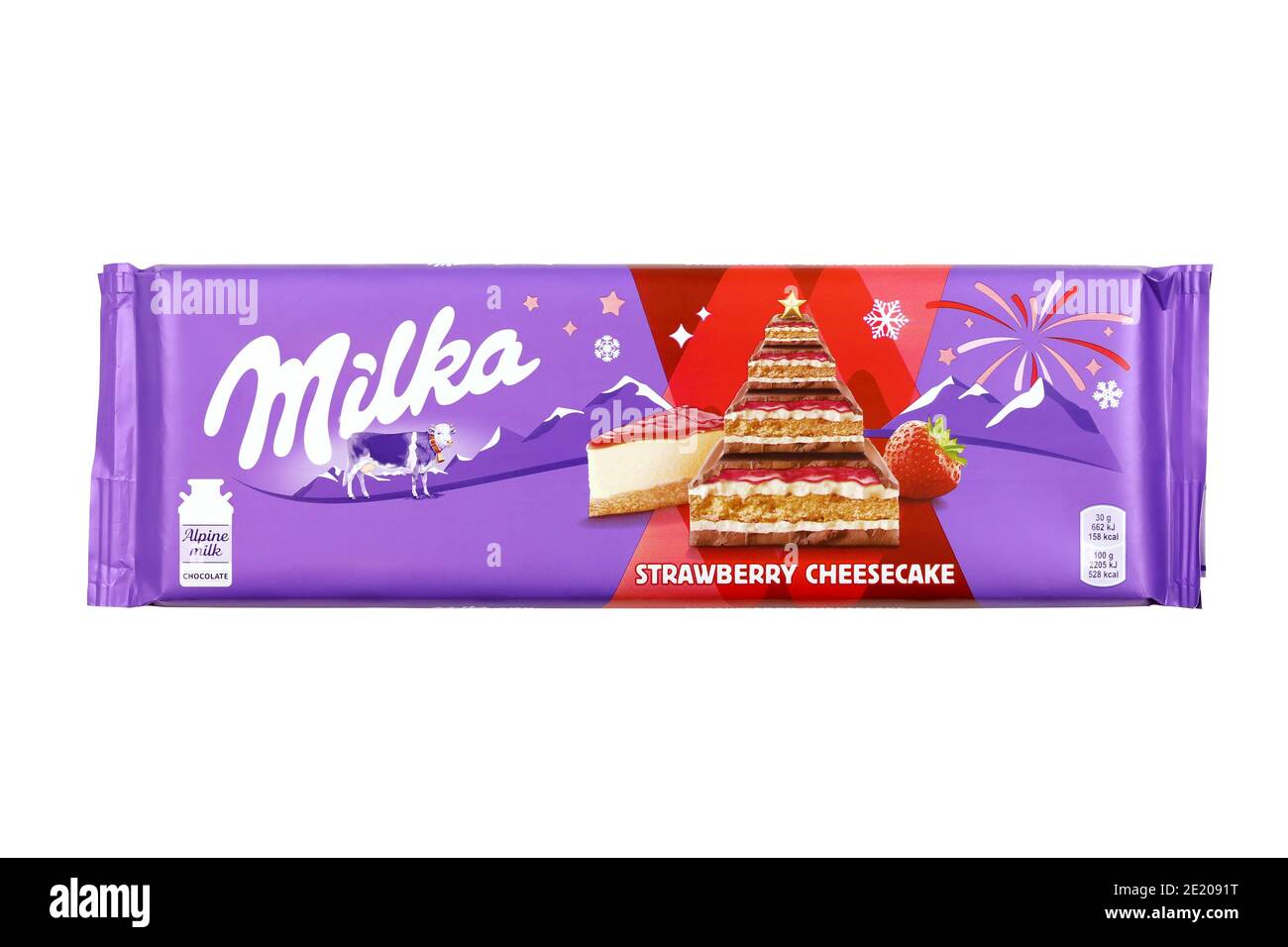 KHARKOV, UKRAINE - 8 DÉCEMBRE 2020 : chocolat Milka violet sur fond blanc.  Milka est une marque suisse de la confection de chocolat internati Photo  Stock - Alamy