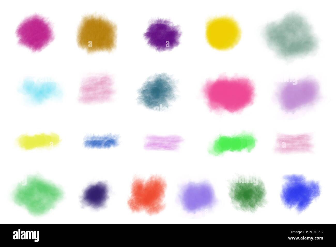 Collection de aquarelle couleur taches, taches, rayures, taches, taches, taches, taches, slick comme arrière-plan design éléments créatifs Banque D'Images