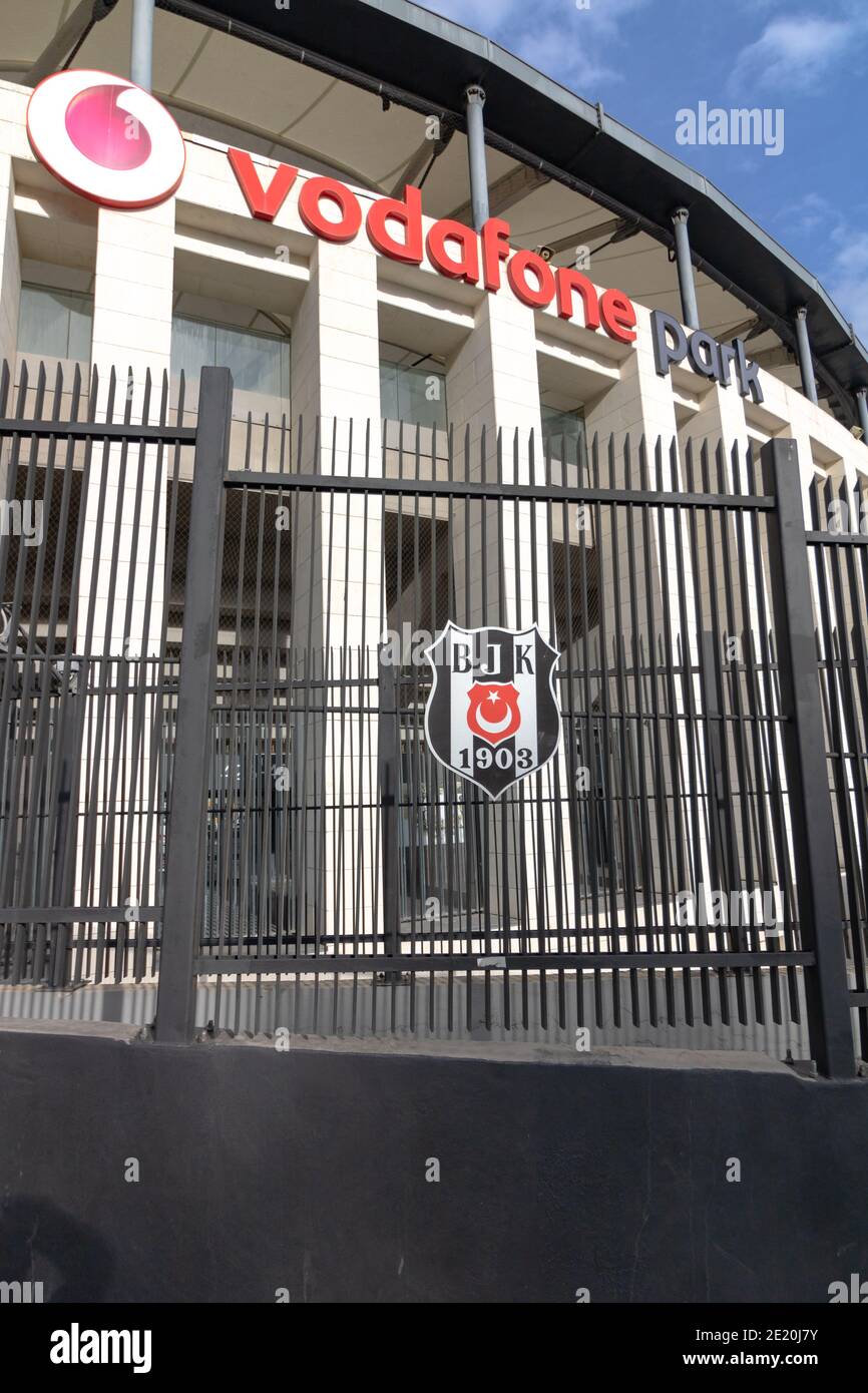 Crête de Besiktas JK sur les clôtures de Vodafone Park Banque D'Images