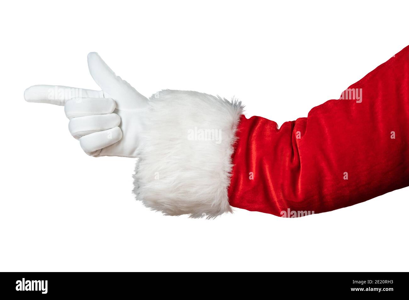 Le Père Noël part isolé sur fond blanc Banque D'Images