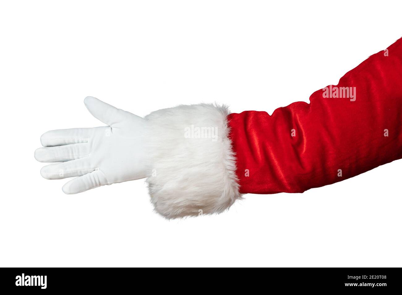 Le Père Noël part isolé sur fond blanc Banque D'Images