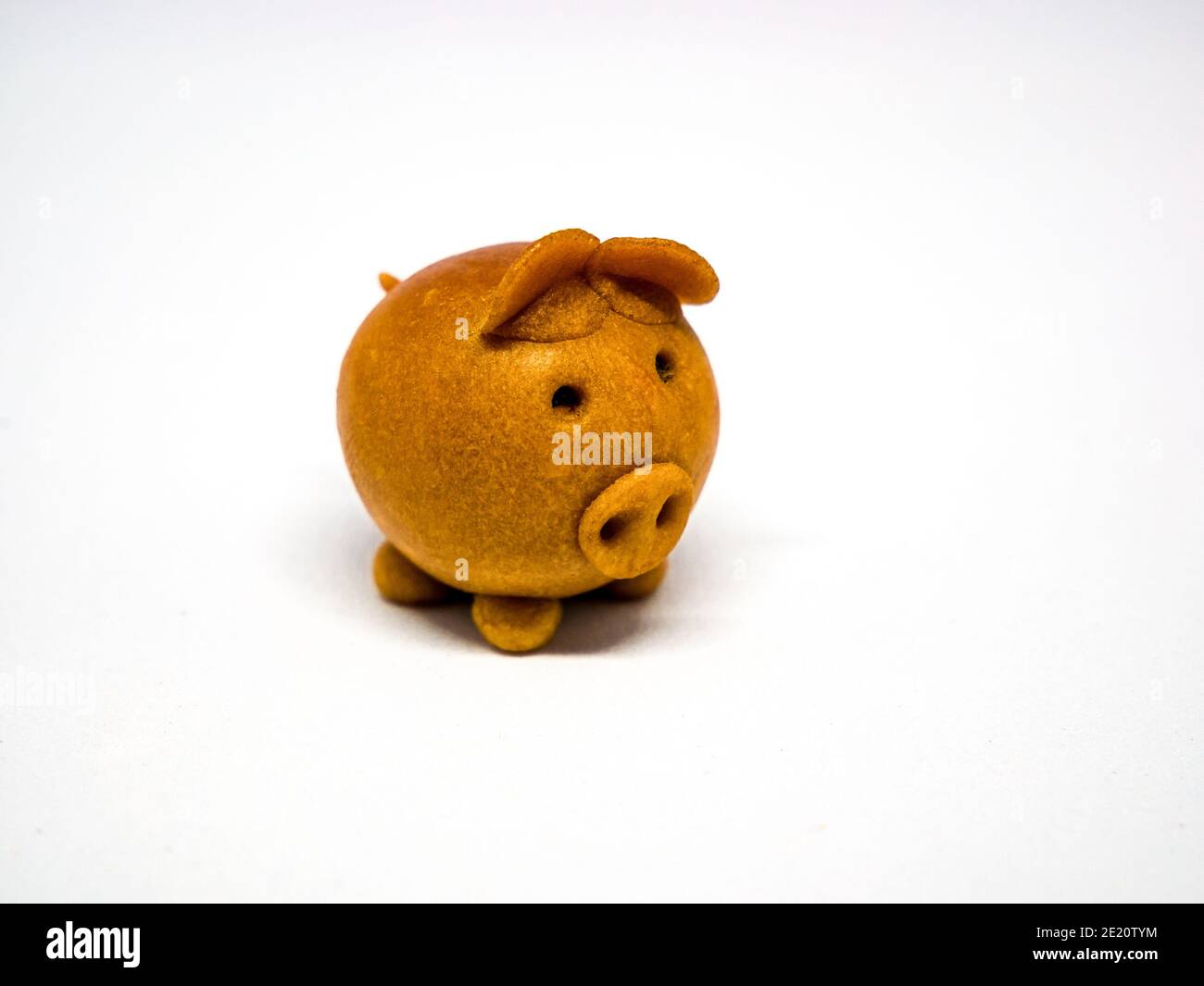 Petite figurine de porc décorative faite à la main Banque D'Images