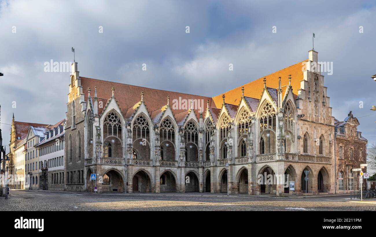 L'ancien hôtel de ville est l'un des bâtiments importants autour de la place de la ville à Braunschweig. Banque D'Images